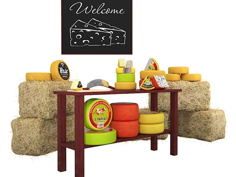  奶酪展示柜3d模型 