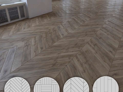  复合地板 1073d模型 