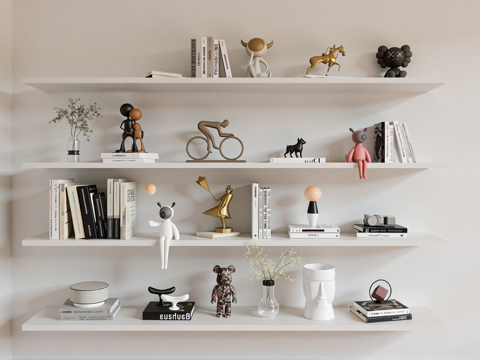  现代吧台装饰品摆件su模型 