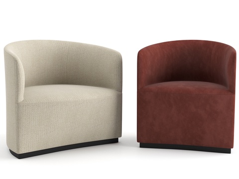  茶室休闲椅 + 俱乐部椅3d模型 