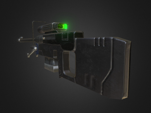  光环狙击步枪3d模型 