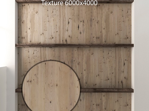  带梁木质天花板 123d模型 