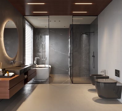 现代卫生间su模型