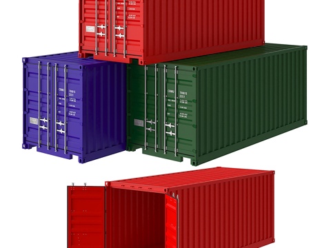  货运集装箱3d模型 