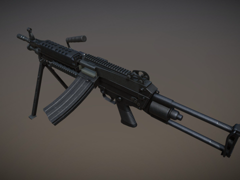  M249机枪3d模型 
