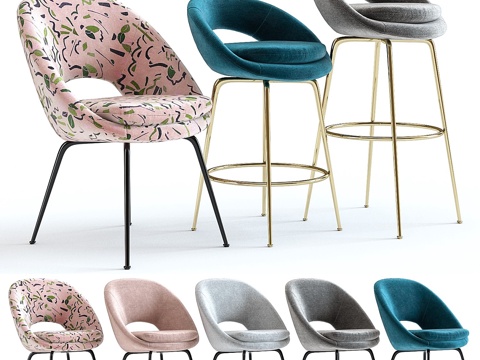  West Elm Orb餐椅3d模型 