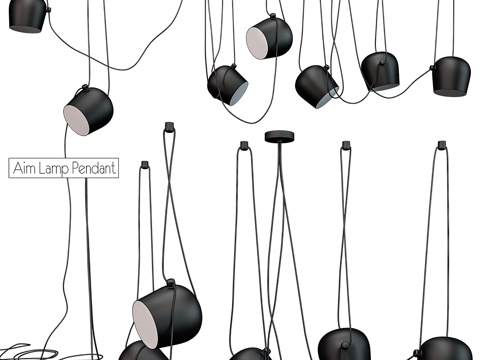  FLOS Aim 吊灯3d模型 
