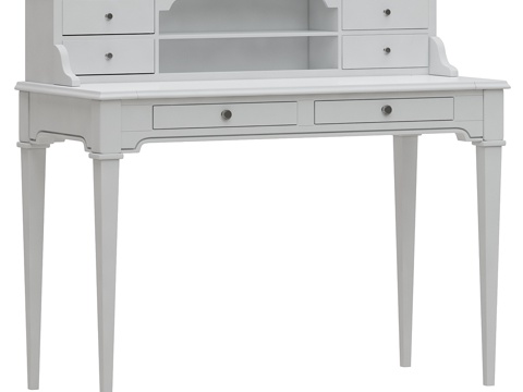  Dantone Home牛津书桌带层架3d模型 