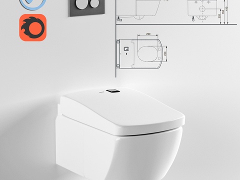  Toto Neorest 智能座便器3d模型 