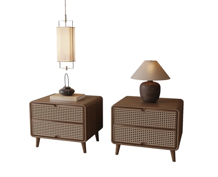  现代床头柜3d模型 