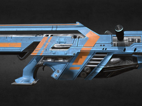  净化者科幻步枪3d模型 