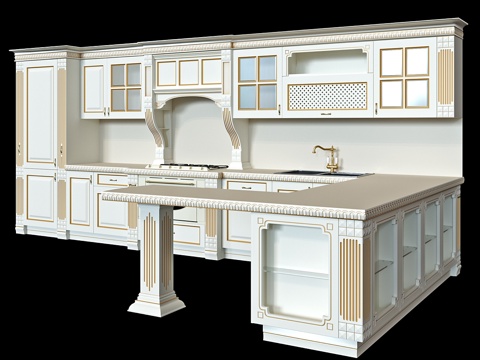  VISMAP Isabella Bianco厨房3d模型 