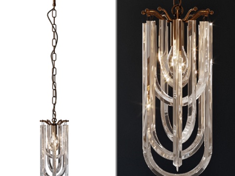  悬挂式水晶吊灯 Gloss3d模型 