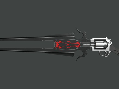  斯考尔的双枪刃3d模型 