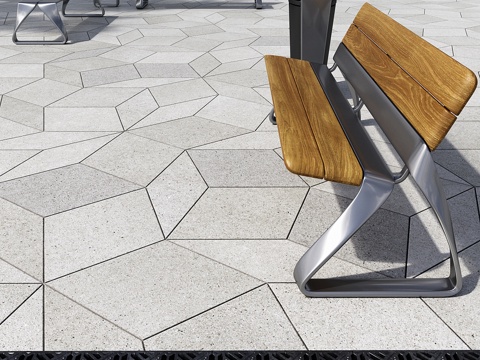  菱形铺路砖 HR    街道设施 083d模型 