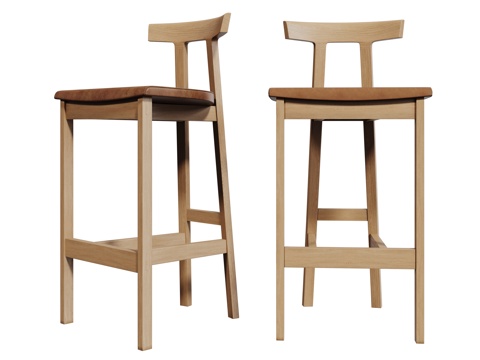 中古吧椅 巴凳 高脚椅 高脚凳 休闲椅su模型