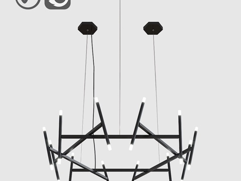  午夜吊灯3d模型 