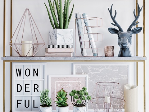  装饰品陈列架3d模型 