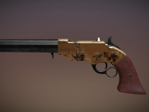  火山手枪3d模型 