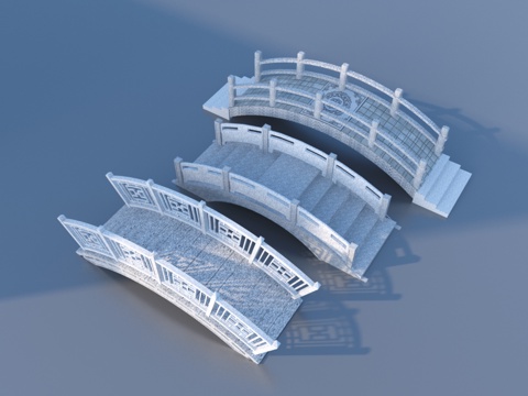  桥 石桥3d模型 