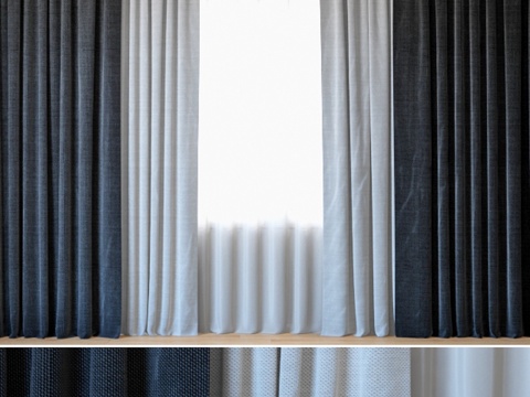  窗帘91 蕾丝窗帘 ROHI托皮亚款3d模型 