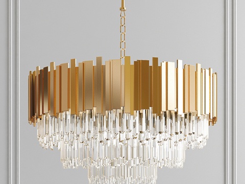  创意水晶吊灯3d模型 