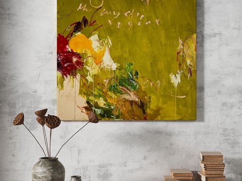  现代，轻奢，侘寂，肌理，简约，抽象，复古，装饰画3d模型 