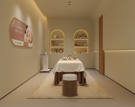 现代spa包房su模型