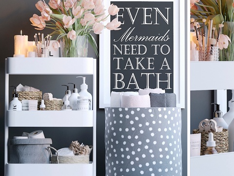  浴室置物架 93d模型 