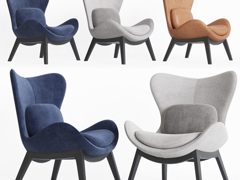  卡利加里斯休闲扶手椅3d模型 