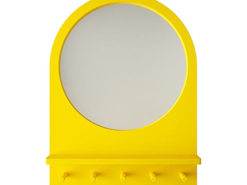  宜家SALTRÖD带搁板挂钩镜3d模型 