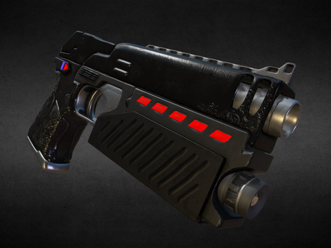  执法者枪改装版3d模型 