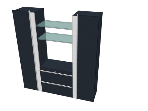  文件柜 办公家具su模型 