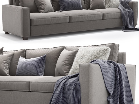  West Elm沙发3d模型 