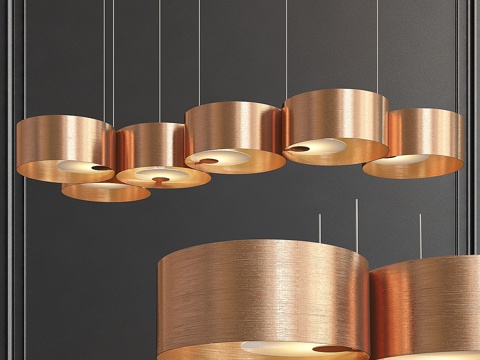  试制线性吊灯3d模型 