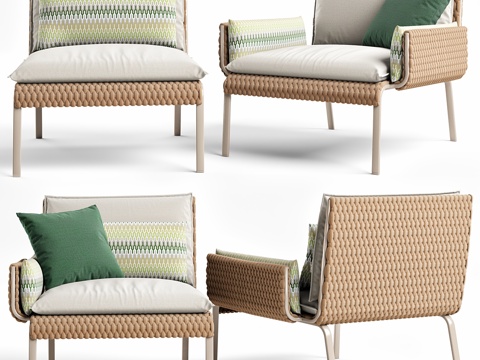  Roberti 藤编基韦斯特单人椅3d模型 