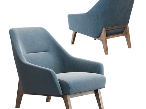  Okha Nate 木质扶手椅3d模型 