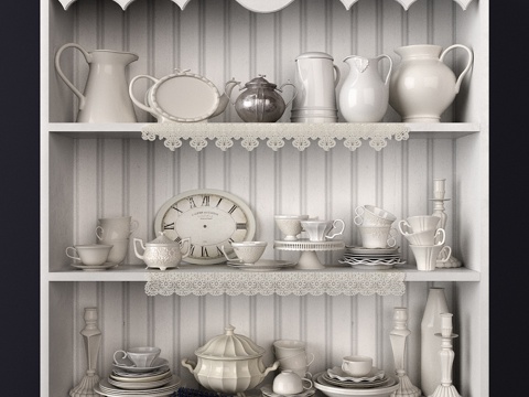  普罗旺斯装饰套装3d模型 