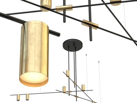  卡萨吊灯3d模型 