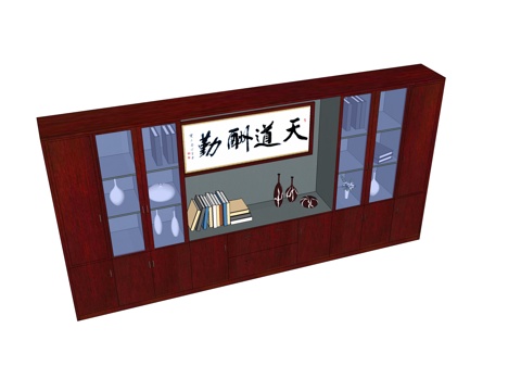  文件柜 办公家具su模型 