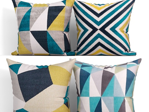  装饰抱枕套装 2613d模型 