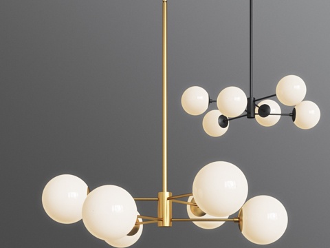  Bellago六灯吊灯 Allmodern3d模型 