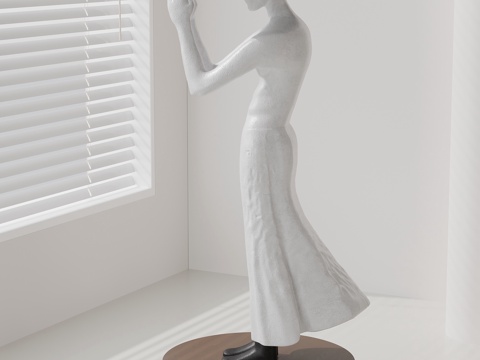  现代雕塑 人形雕塑 摆件su模型 