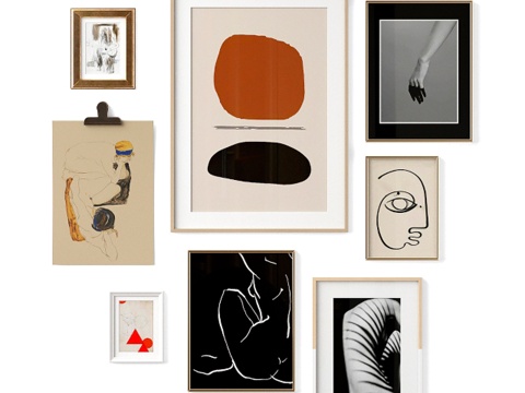  混合海报套装033d模型 