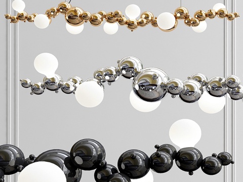  Bubbly 08-Light 线性吊灯3d模型 