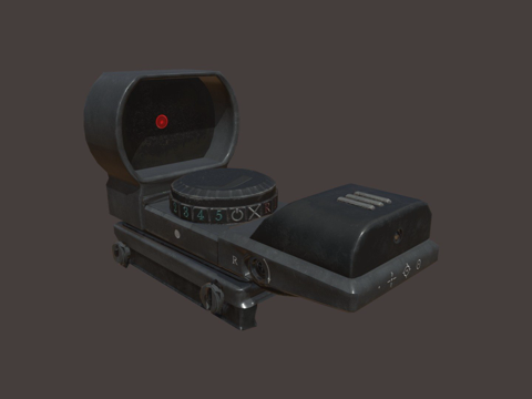  反射瞄准镜3d模型 