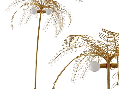  海洋棕榈落地灯3d模型 