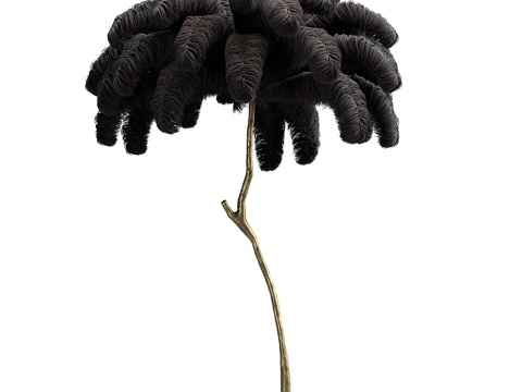  鸵鸟羽毛构筑的景致3d模型 