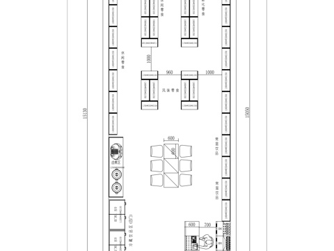 现代极简便利店平面方案图cad施工图