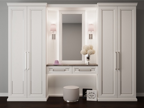  玄关衣柜套装33d模型 